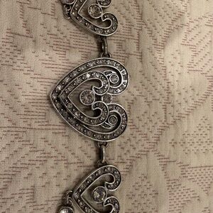 Brighton Crystal Hearts Belt. NEVER USED. TAG ON